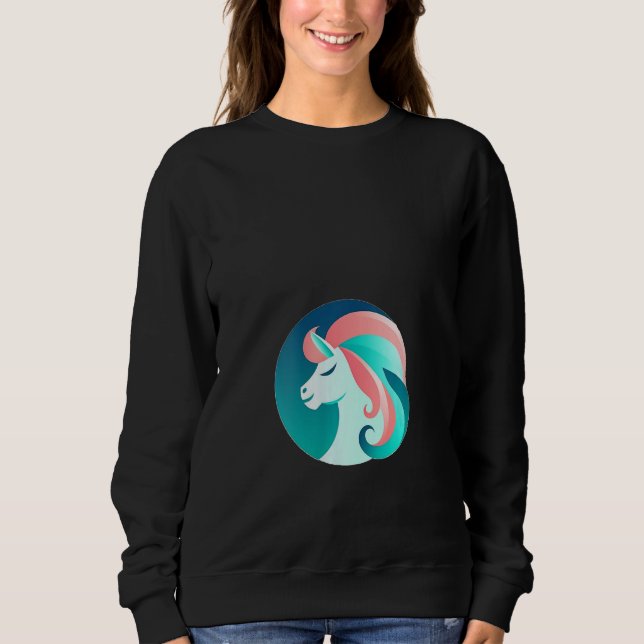 Sudadera Mujeres con unicornio (Anverso)