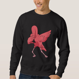 Sudadera Mujeres Dabbing Flamingo Bird Cute Flamingo Pink