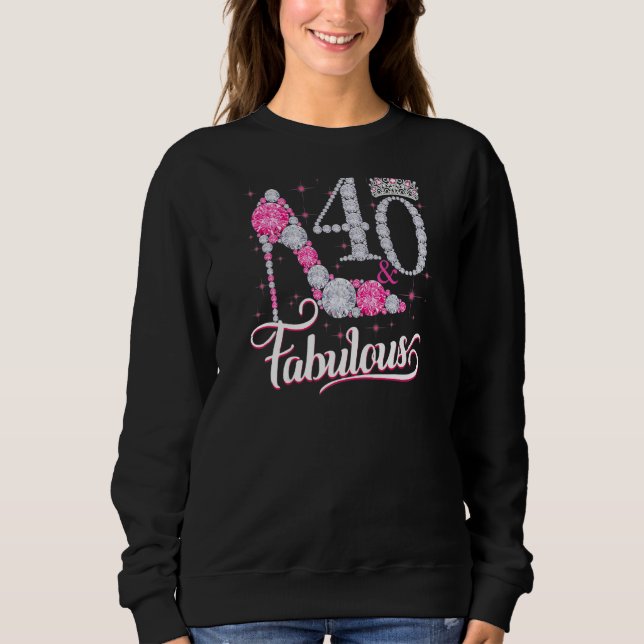 Sudadera Mujeres de 40 años y fabulosas desde 1982 40 (Anverso)