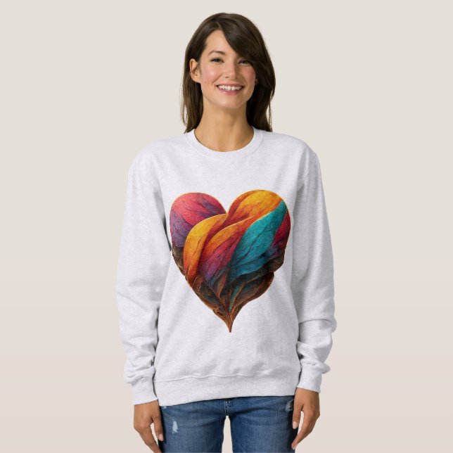 Sudadera Mujeres de amor el día de San Valentín (Anverso completo)