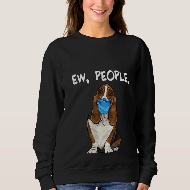 Sudadera Mujeres de Basset rodean a dos perros con cara de  (Anverso)