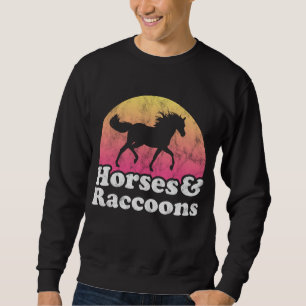 Sudadera Mujeres de caballo y mapache o Chicas Raccoon