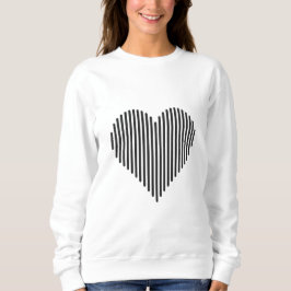 Sudadera mujeres de corazón de amor blancas