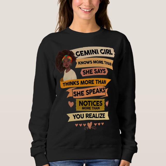 Sudadera Mujeres De Cumpleaños De Gemini Horoscope Zodiac N (Anverso)