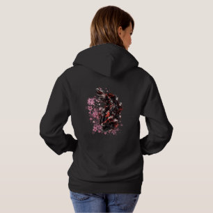 Sudadera Mujeres de pez koi japonés flor de cerezo sakura