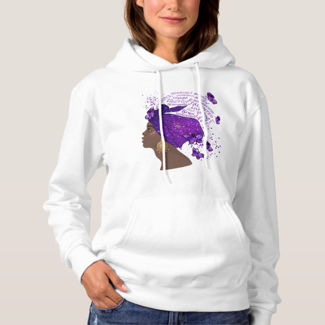 Sudadera Mujeres de raza negra Reina Melanin Chica Reina mu (Anverso)