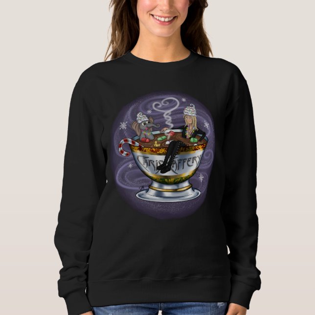 Sudadera Mujeres de Santa Chris y Wilbur Hot Tubbin (Anverso)