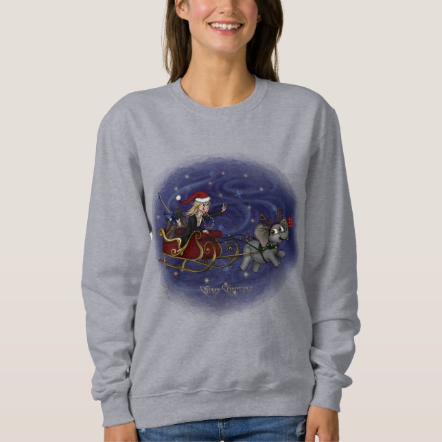 Sudadera Mujeres de Santa Chris y Wilbur Sleigh (Anverso)