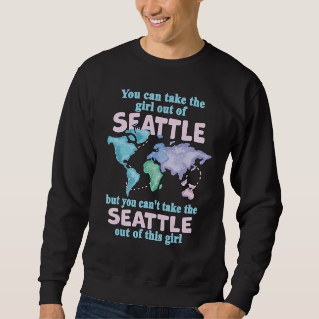 Sudadera Mujeres de Seattle - Chica de Seattle Washington (Anverso)