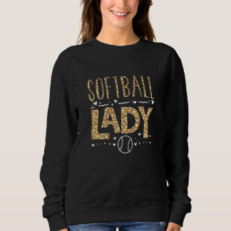 Sudadera Mujeres de Softball Leopard Gráfica Leopard