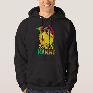 Sudadera Mujeres de Softball Mammy Tie Dye Softball Madre D