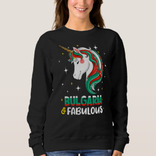 Sudadera Mujeres de unicornio con bandera búlgara chica