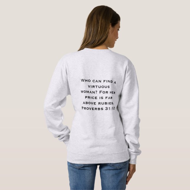 Sudadera Mujeres de Valor (Reverso completo)
