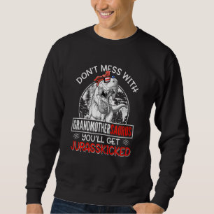 Sudadera Mujeres divertidas Retro Abuela Dinosaurio