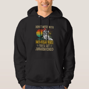 Sudadera Mujeres divertidas Retro Mimisaurus Dinosaur Rex M
