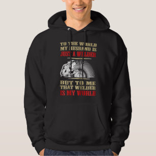 Sudadera Mujeres Divertidas Soldador Mi Marido Es Mi Mundo