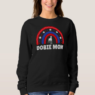 Sudadera Mujeres Dobie Mamá Rainbow Patriotic Doberman Pins