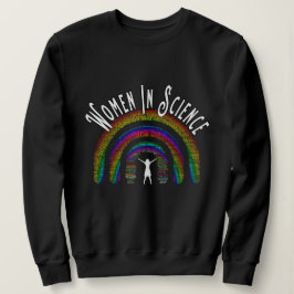 Sudadera Mujeres En Ciencia Rainbow Word Fill Design