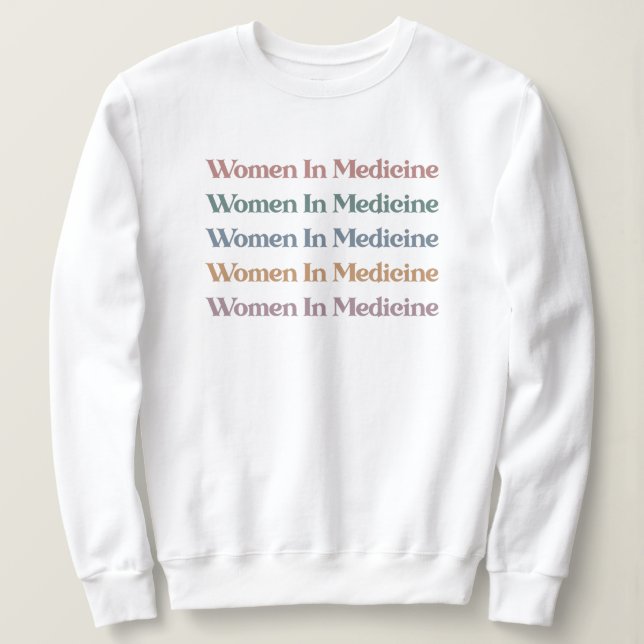 Sudadera Mujeres en la medicina retro futura enfermera de m (Anverso del diseño)
