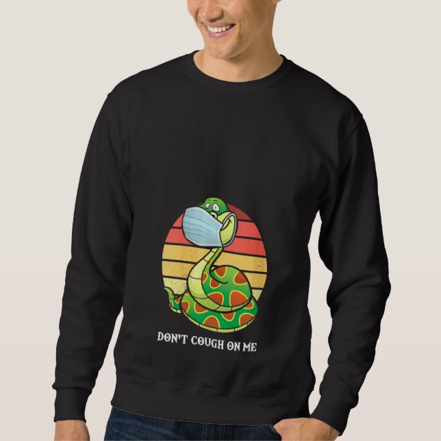 Sudadera Mujeres Enfrentan Máscara Retro Snake Serpent Anim (Anverso)