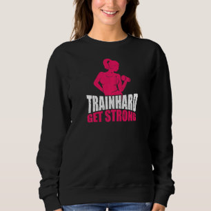 Sudadera Mujeres Entrena Fuerte Fitness Mujeres Gimnasio Tr
