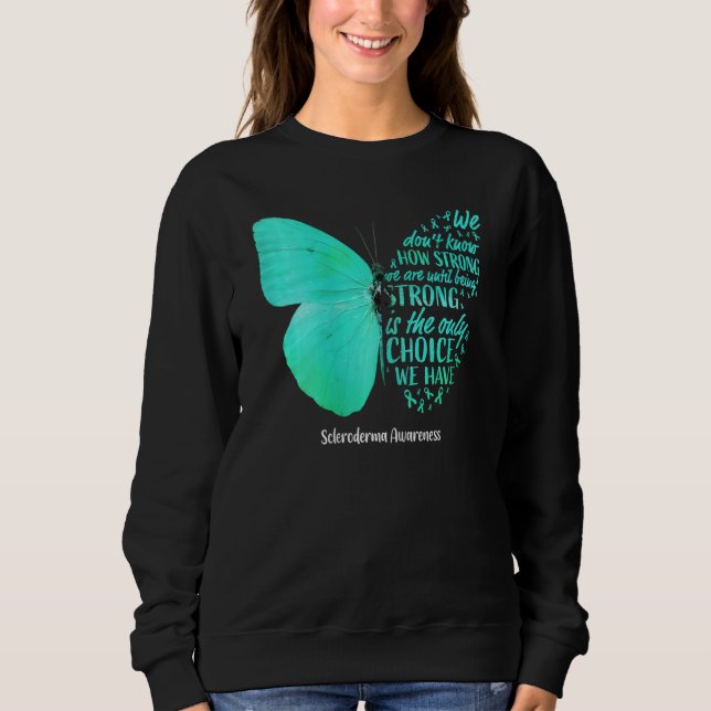 Sudadera Mujeres Escleroderma Conciencia Mariposa Cinta Ver (Anverso)