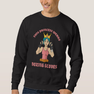 Sudadera Mujeres Esta Princesa Viste Guantes De Boxeo Cita