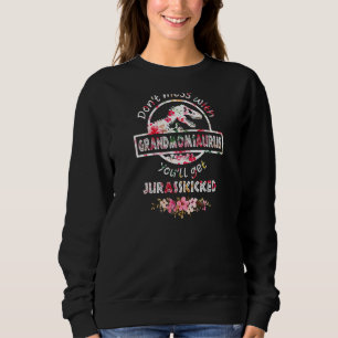 Sudadera Mujeres Flores Rex Dinosaurios Abuela Familia Saur