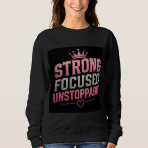 Sudadera 👑 Mujeres Fuertes Enfocadas e Imparables Motivaci