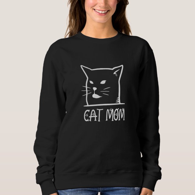 Sudadera Mujeres Gatitos Magicos Gato Línea Simple Mujeres  (Anverso)