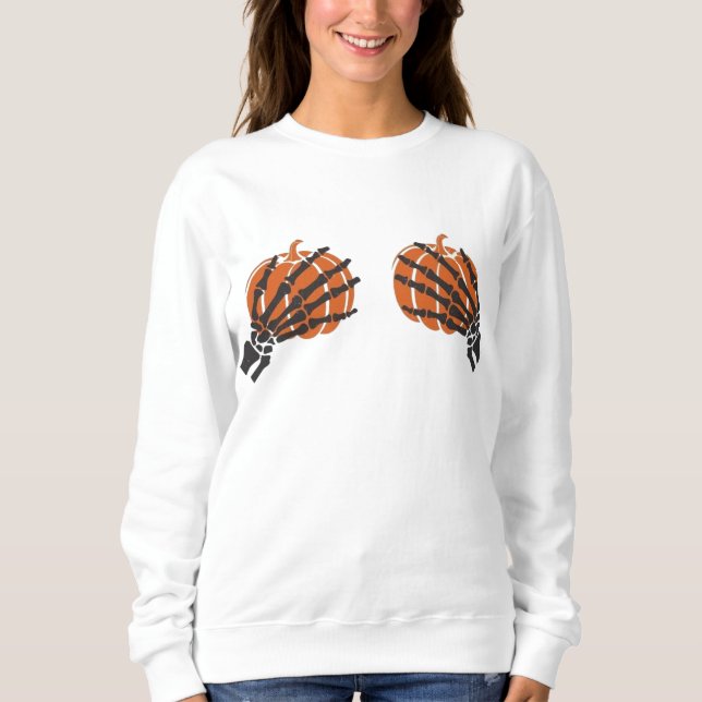 Sudadera Mujeres gemelas de calabaza de grasp grim (Anverso)