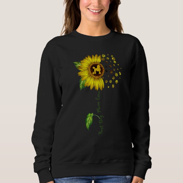 Sudadera Mujeres girasol mejor madre del perro del mundo pe (Anverso)