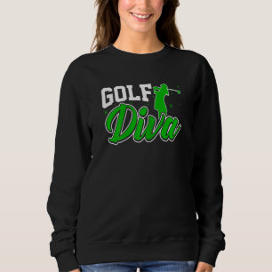 Sudadera Mujeres Golf Diva Funny Golf Golf Lover Women L