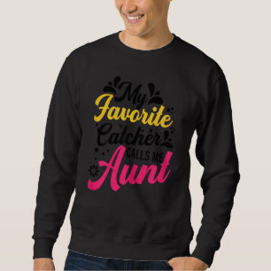 Sudadera Mujeres Gráficas De Softball Y Tía Softball Catche