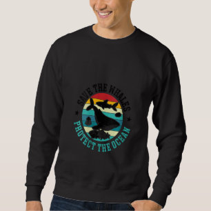 Sudadera Mujeres Gráfico de Orca para Mujeres Hombres Niños