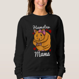 Sudadera Mujeres Hamster Mama Finger Heart Hamster Animal W