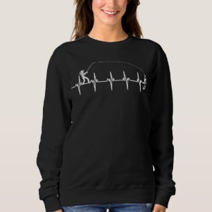 Sudadera Mujeres Heartbeat Angling Rod Line Ekg Pulse Fishe