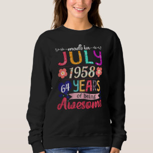 Sudadera Mujeres Hechas En Julio De 1958 64 Años De Ser Ate