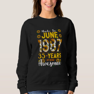 Sudadera Mujeres Hechas En Junio De 1987 35 Años