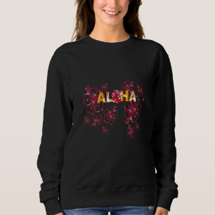 Sudadera Mujeres Hibiscus Aloha Hawaii Mele Kalikimaka Oahu