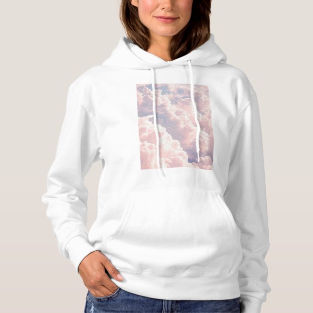 Sudadera Mujeres Hoddie: Rosa del cielo (Anverso)