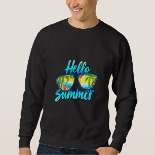 Sudadera Mujeres Hola gafas de sol de verano Vibes de playa