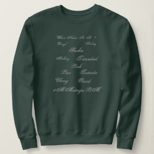 Sudadera Mujeres/hombres/niños tamaños Nombres unisex en la