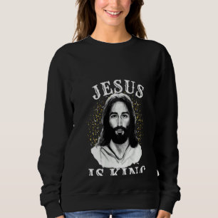 Sudadera Mujeres Jesús es Rey Fe Cristiana Escrito de Bibli