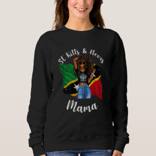 Sudadera Mujeres Lindas St Kitts y Nevis Mamá India Occiden