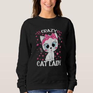 Sudadera Mujeres Locas Gato Lady Gato Whisperer Mamá Madres