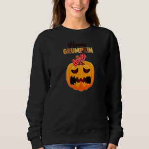 Sudadera Mujeres Mamá Grumpkin Calabaza Gruñona Halloween F