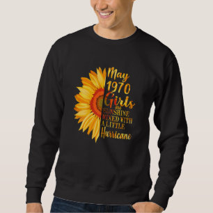 Sudadera Mujeres Mayo Chicas 1970 52º cumpleaños 52 años