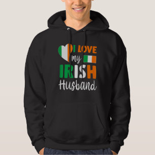 Sudadera Mujeres Me encanta mi esposo irlandés Bandera irla