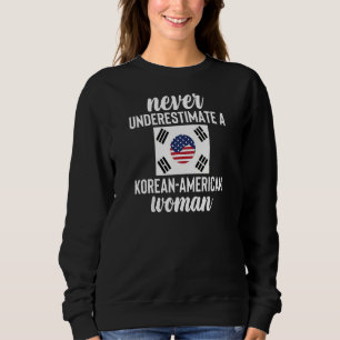 Sudadera Mujeres Medio Norteamericanas Raíces Medio Coreana